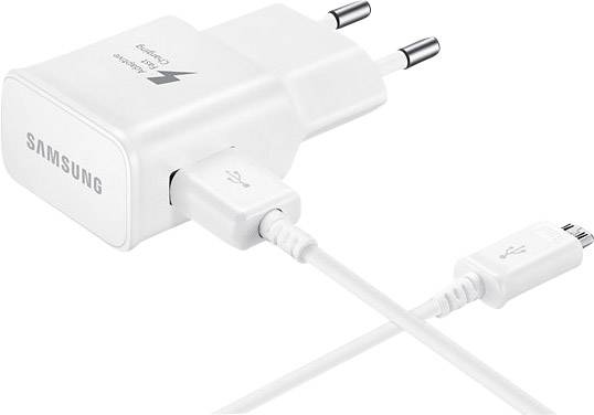 Samsung EP-TA200EWE USB Ladegerät 15 W 1x USB-A, 1x Micro-USB Weiß Schnellladegerät