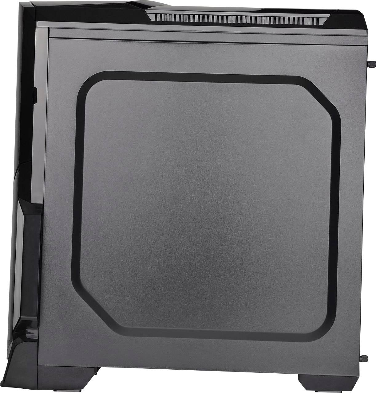 Thermaltake Midi-Tower PC-Gehäuse Versa N21 Schwarz 1 vorinstallierter Lüfter, Seitenfenster, Werkzeugfreie