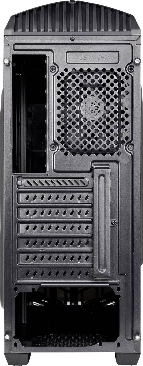 Thermaltake Midi-Tower PC-Gehäuse Versa N21 Schwarz 1 vorinstallierter Lüfter, Seitenfenster, Werkzeugfreie