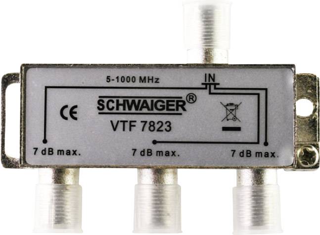 Schwaiger VTF7823 531 Kabel-TV Verteiler 3-fach