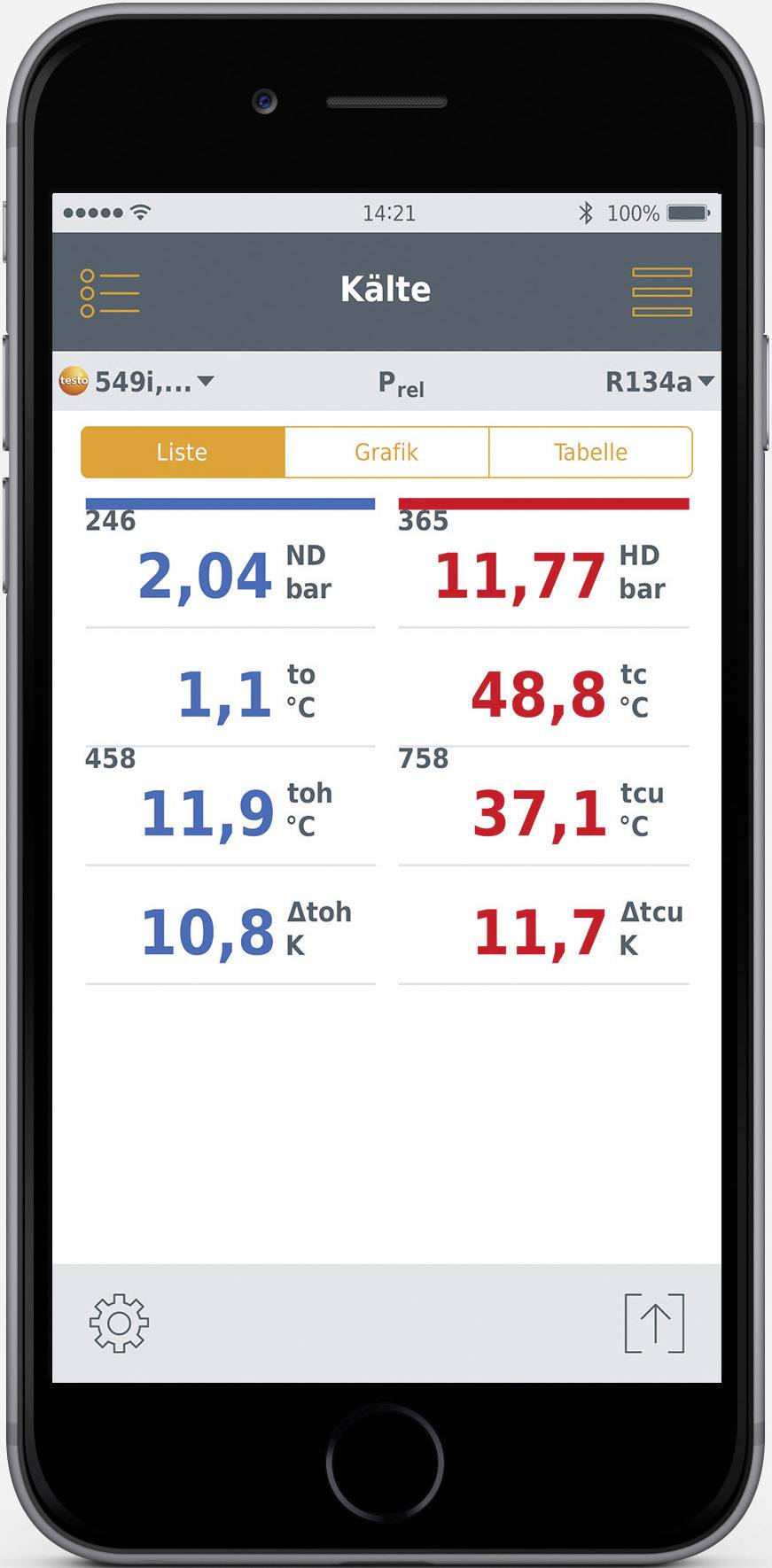 Hochdruckmessgerät m. Smartphone- Bedienung testo 549i