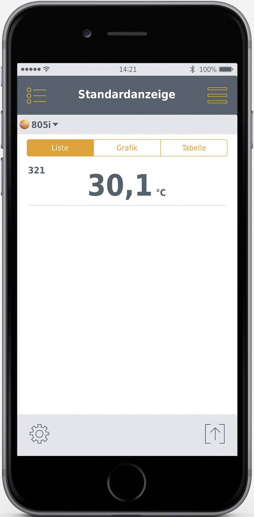 testo 805i Smart Probes Infrarot-Thermometer Optik 10:1 -30 - 250 °C