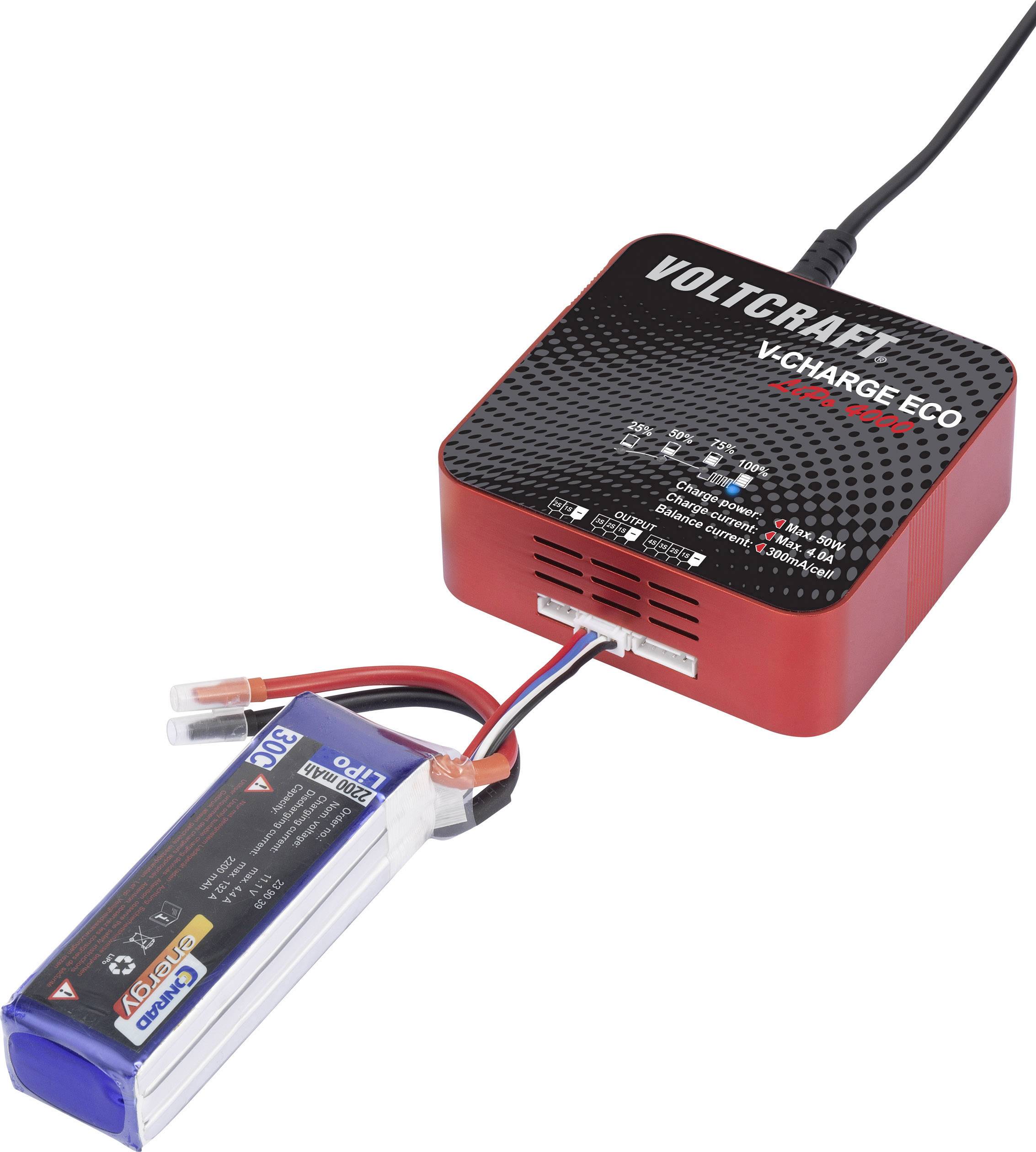 VOLTCRAFT V-Charge Eco LiPo 4000 Modellbau-Ladegerät 230 V, 115V 4A LiPo