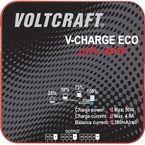 VOLTCRAFT V-Charge Eco LiPo 4000 Modellbau-Ladegerät 230 V, 115 V 4 A LiPo