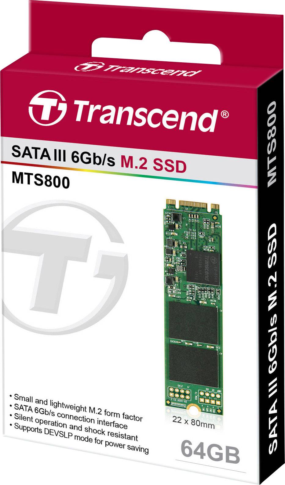 Transcend MTS800 64 GB Interne M.2 SATA SSD 2280 M.2 Retail TS64GMTS800