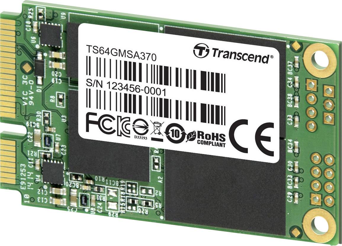 Transcend 370 64 GB Interne mSATA SSD mSATA Retail TS64GMSA370