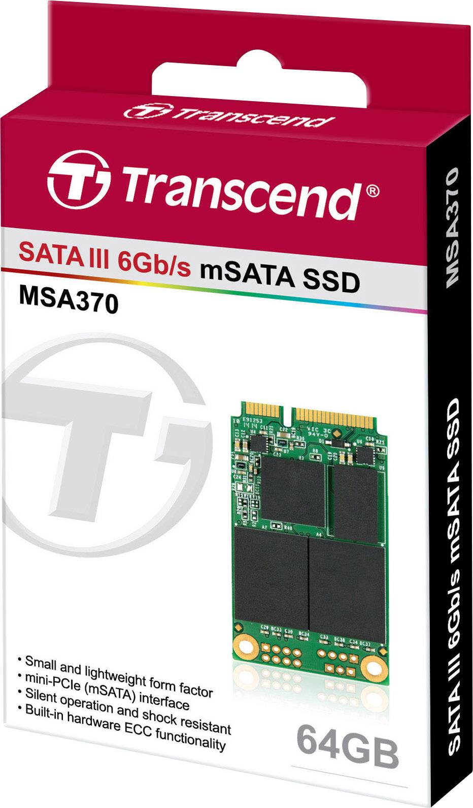 Transcend 370 64 GB Interne mSATA SSD mSATA Retail TS64GMSA370