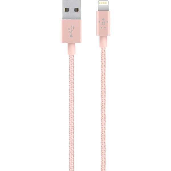 Belkin iPad/iPhone/iPod Datenkabel/Ladekabel [1x USB 2.0 Stecker A - 1x Apple Lightning-Stecker] 1.20m Roségold