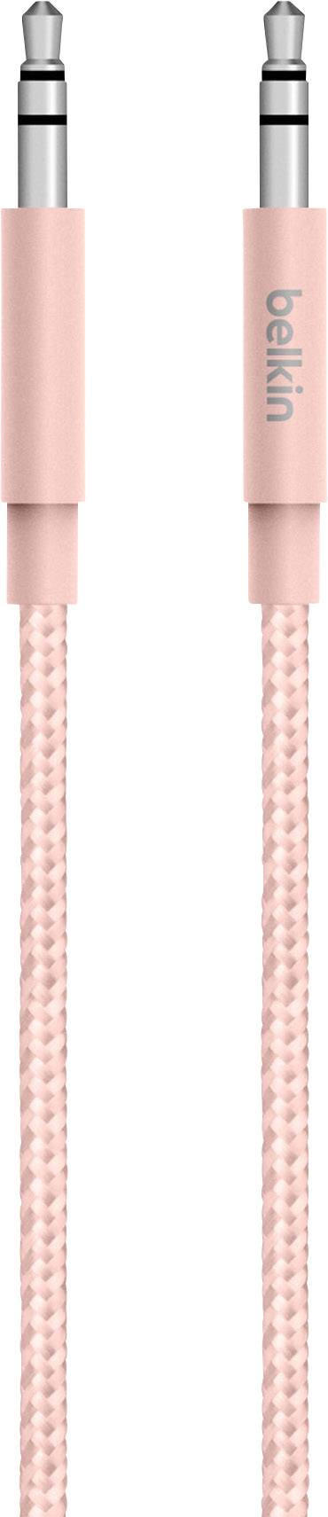 Belkin AV10164bt04-C00 Klinke Audio Anschlusskabel [1x Klinkenstecker 3.5 mm - 1x Klinkenstecker 3.5 mm] 1.20 m Roségold gesleeved