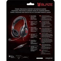 Creative Sound Blaster Blaze Over Ear Headset kabelgebunden Stereo Schwarz, Rot Mikrofon-Rauschunterdrückung Lautstärkeregelung, Mikrofon-Stummscha Creative Sound Blaster Blaze Over Ear Headset kabelgebunden Stereo Schwarz, Rot Mikrofon-Rauschunterdrückung Lautstärkeregelung, Mikrofon-Stummscha