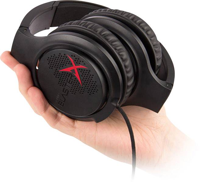 Sound BlasterX H3 Gaming Over Ear Headset kabelgebunden Stereo Schwarz, Rot Mikrofon-Rauschunterdrückung, Noise Cancelling