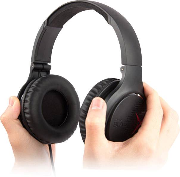 Sound BlasterX H3 Gaming Over Ear Headset kabelgebunden Stereo Schwarz, Rot Mikrofon-Rauschunterdrückung, Noise Cancelling