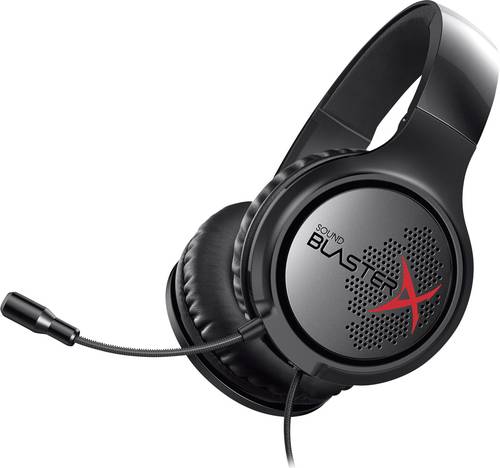 Sound BlasterX H3 Gaming Headset 3.5mm Klinke schnurgebunden, Stereo Over Ear Schwarz, Rot