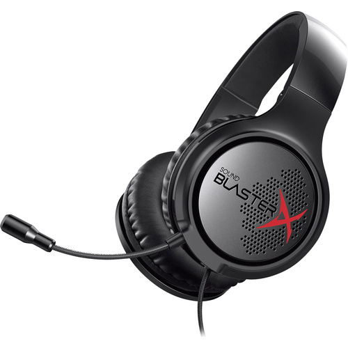 Sound BlasterX H3 Gaming Over Ear Headset kabelgebunden Stereo Schwarz, Rot Mikrofon-Rauschunterdrü