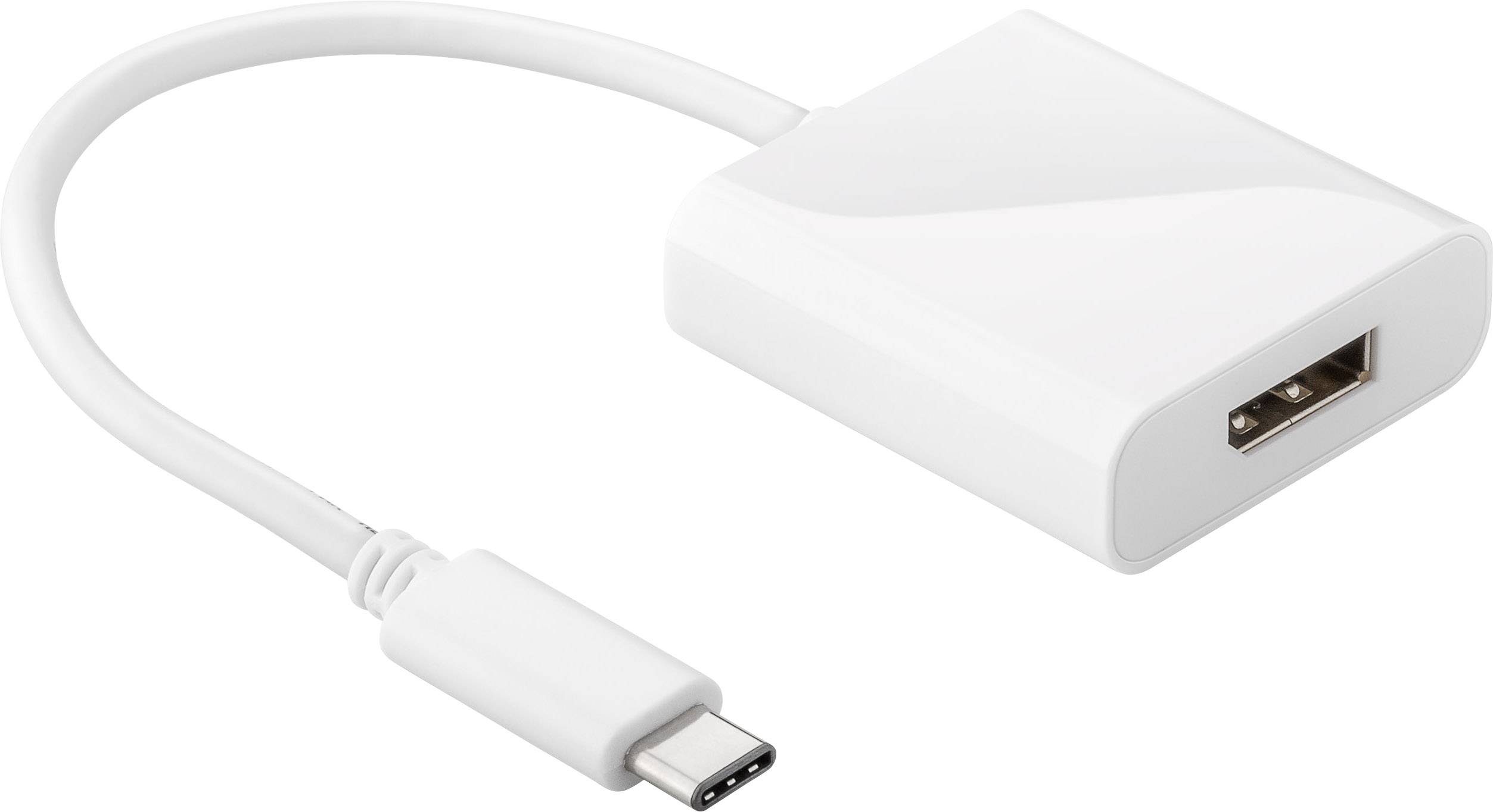 Goobay 66257 USB / DisplayPort Adapter [1x USB-C® Stecker - 1x DisplayPort Buchse] Weiß 20.00 cm