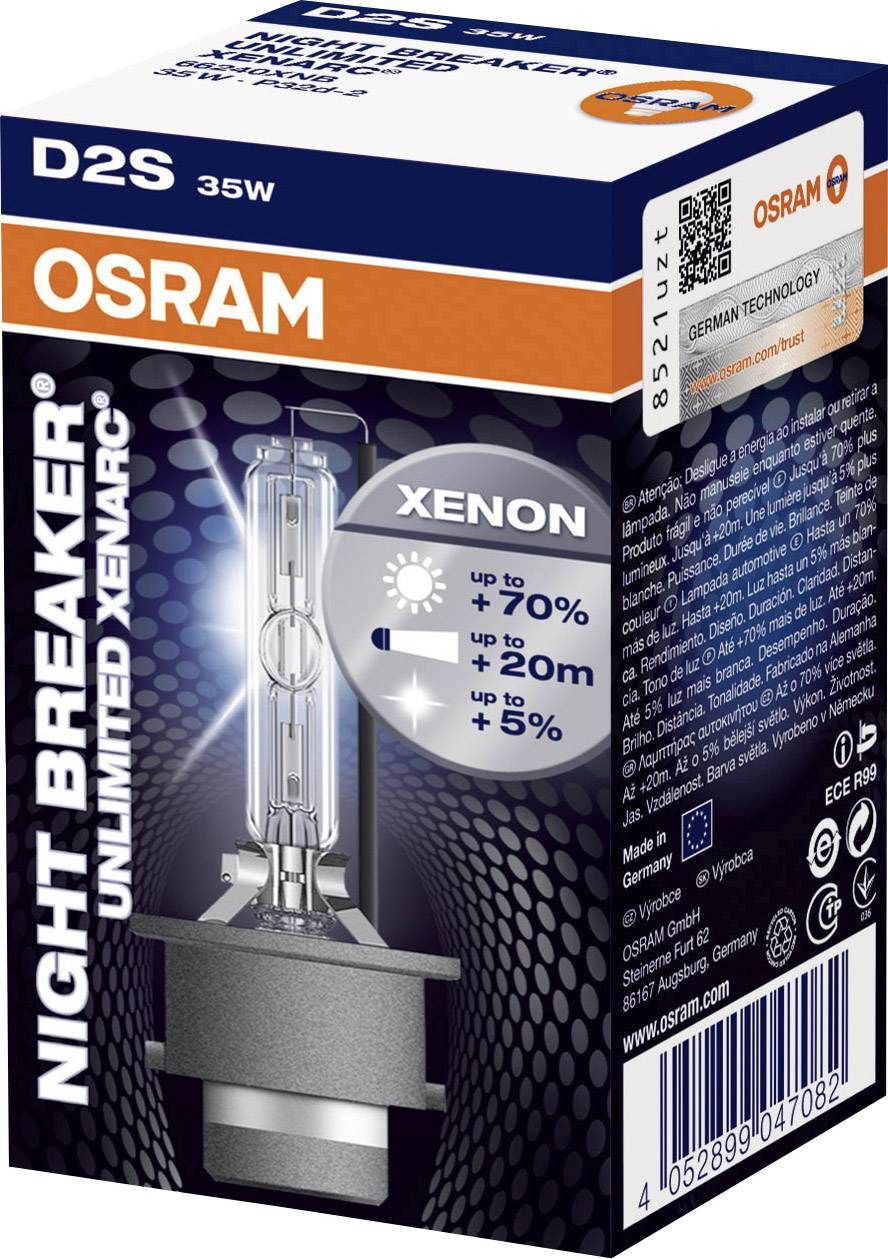 OSRAM 66240XNB Xenon Leuchtmittel Night Breaker Unlimited D2S 35 W 85 V