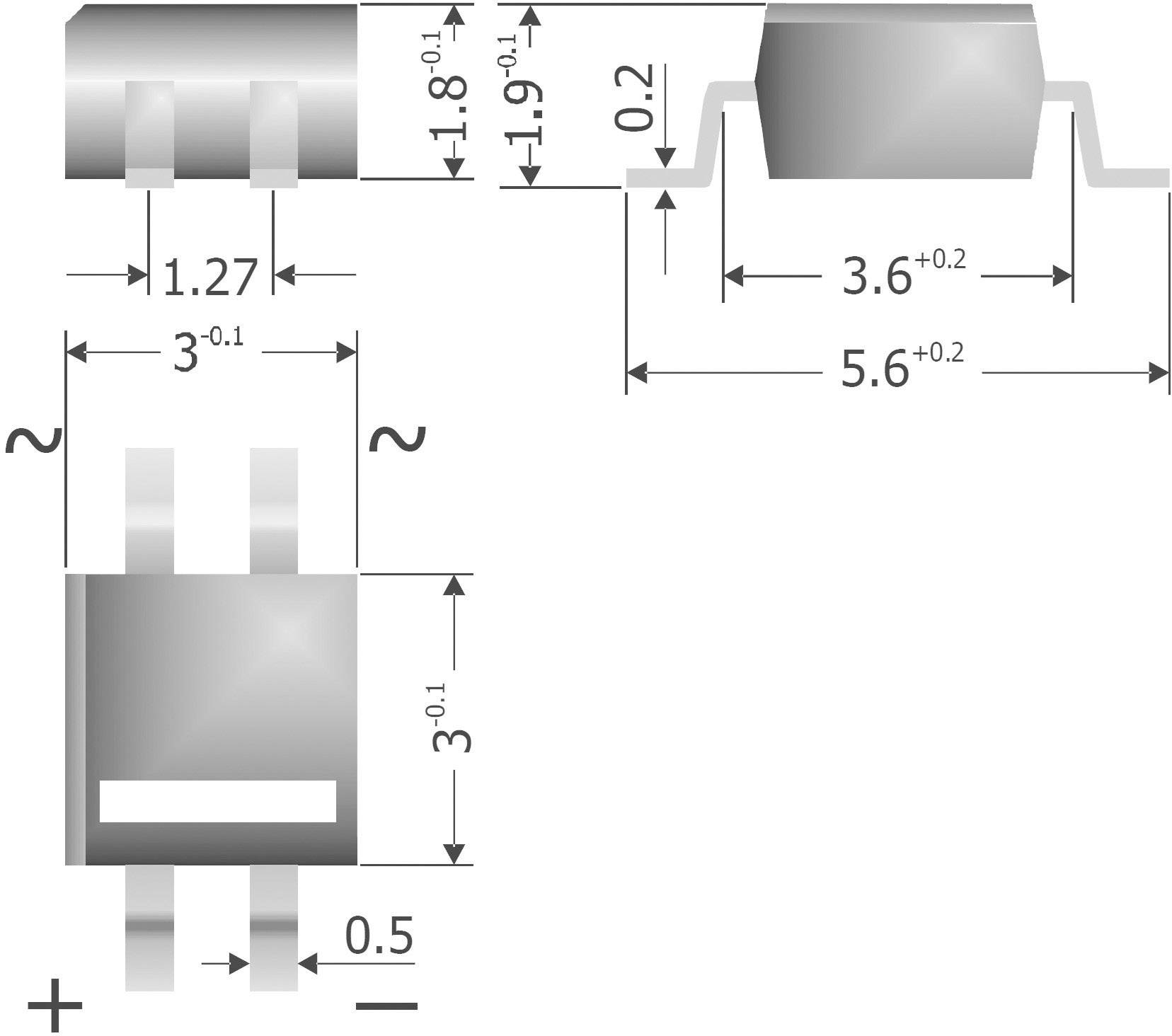 Diotec MYS40 Brückengleichrichter MicroDIL 80 V 0.5 A Einphasig