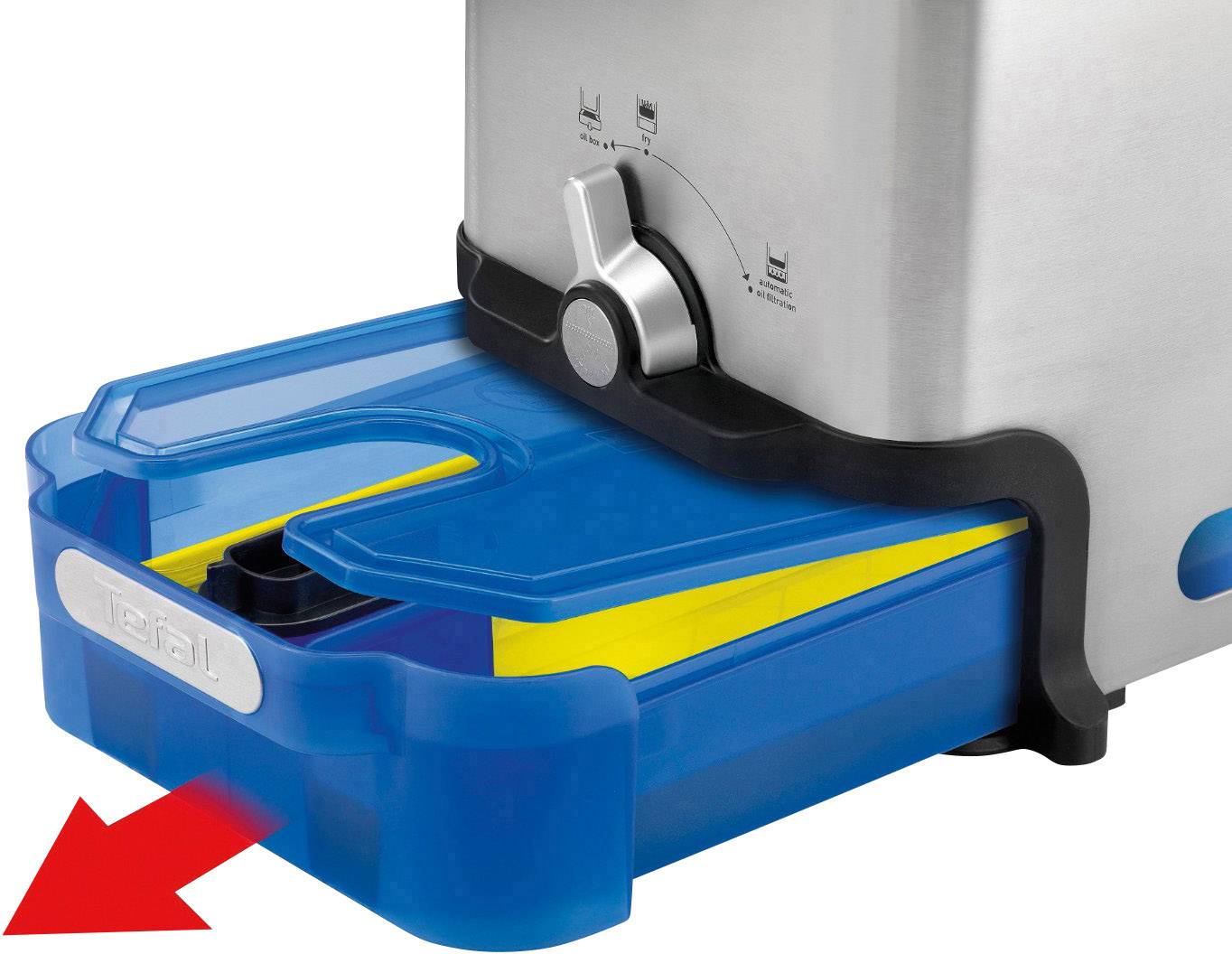 Tefal FR8040 Fritteuse 1.2kg 2300W Edelstahl, Schwarz, Blau