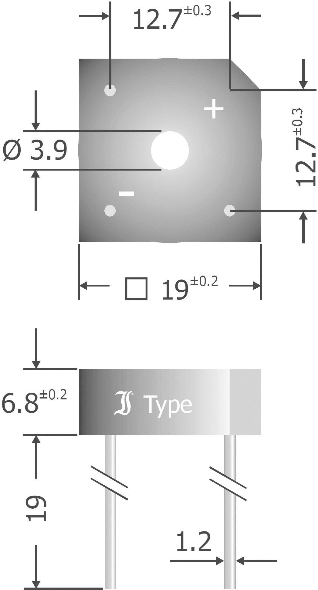 Diotec KBPC808 Brückengleichrichter KBPC 800V 8A Einphasig