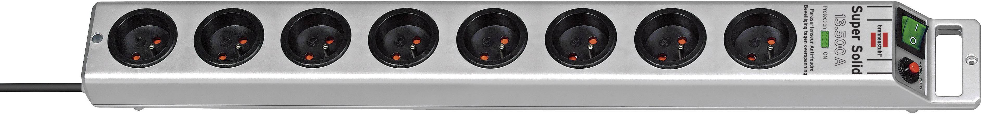 Brennenstuhl 1153344318 Überspannungsschutz-Steckdosenleiste 8fach Silber FR-Stecker 1 St.