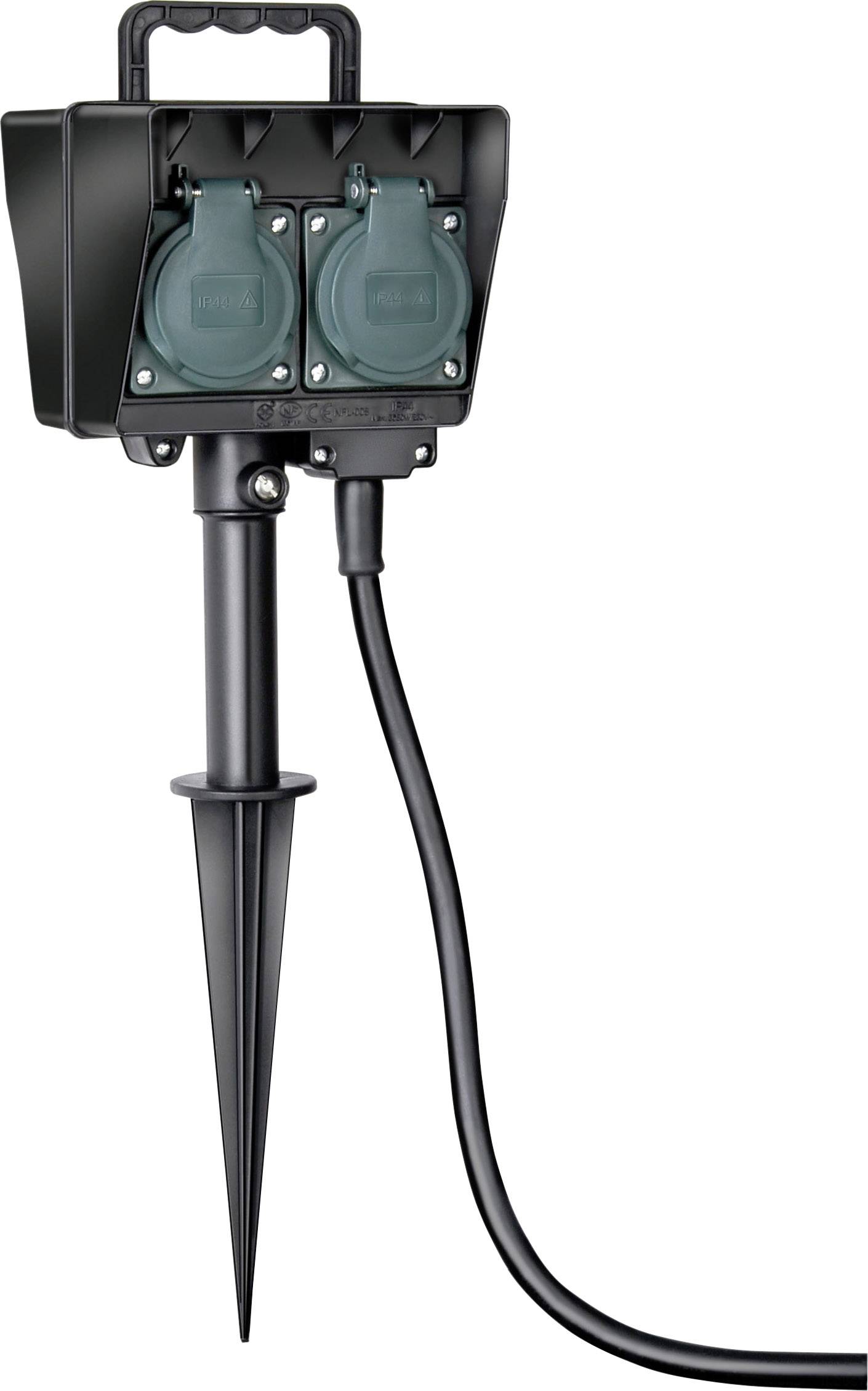 Brennenstuhl 1154444 Gartensteckdose mit Erdspieß