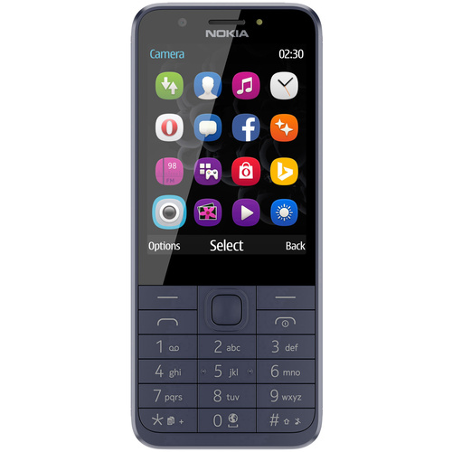 Téléphone portable double SIM 2.8 pouces Nokia 230 bleu