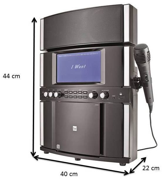 Dual DK 200 Karaoke-Anlage Aufnahmefunktion, Inkl. Mikrofon