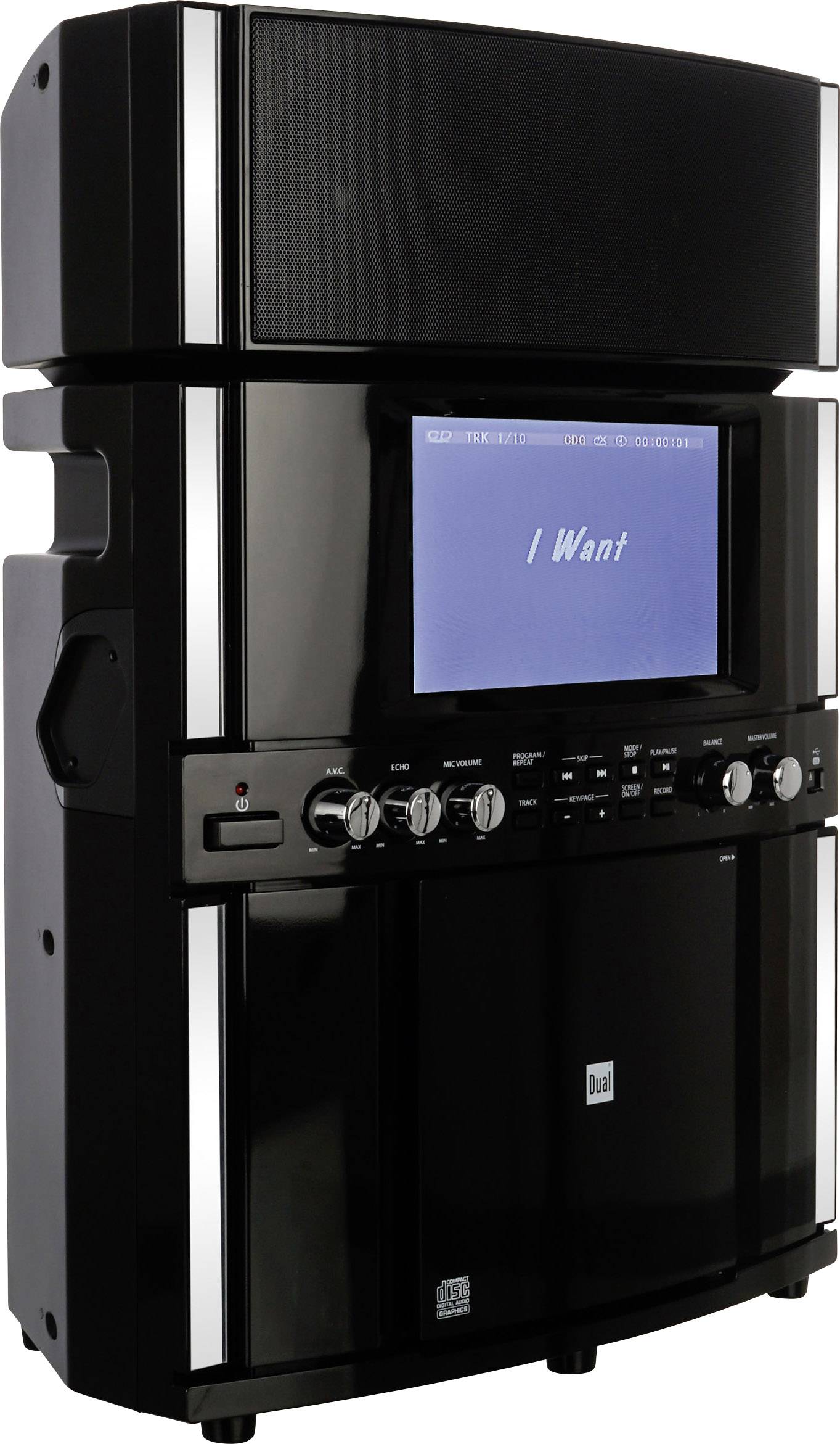 Dual DK 200 Karaoke-Anlage Aufnahmefunktion, Inkl. Mikrofon