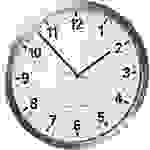 TFA Dostmann 60.3523.02 Funk Wanduhr 30.5cm x 4.3cm Edelstahl Schleichendes Uhrwerk (lautlos), Energiesparfunktion