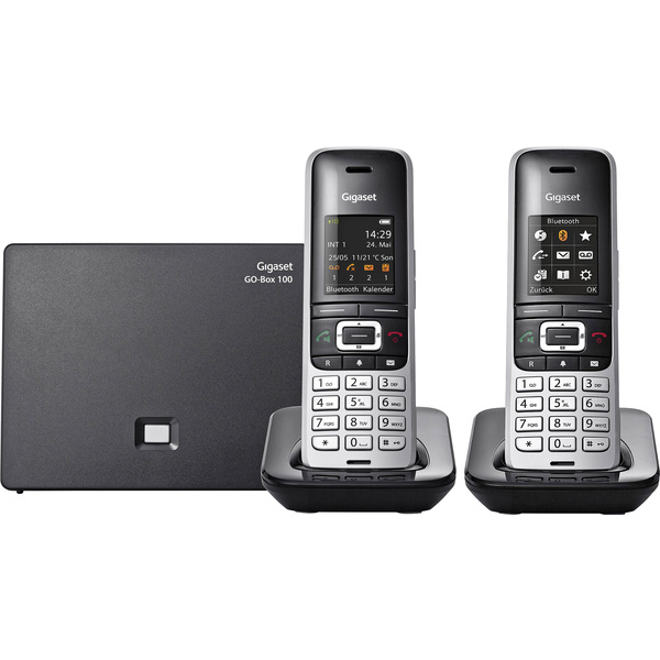 Gigaset S850A GO inkl. einem Mobilteil Schnurloses Telefon VoIP Anrufbeantworter, Bluetooth, Freisp