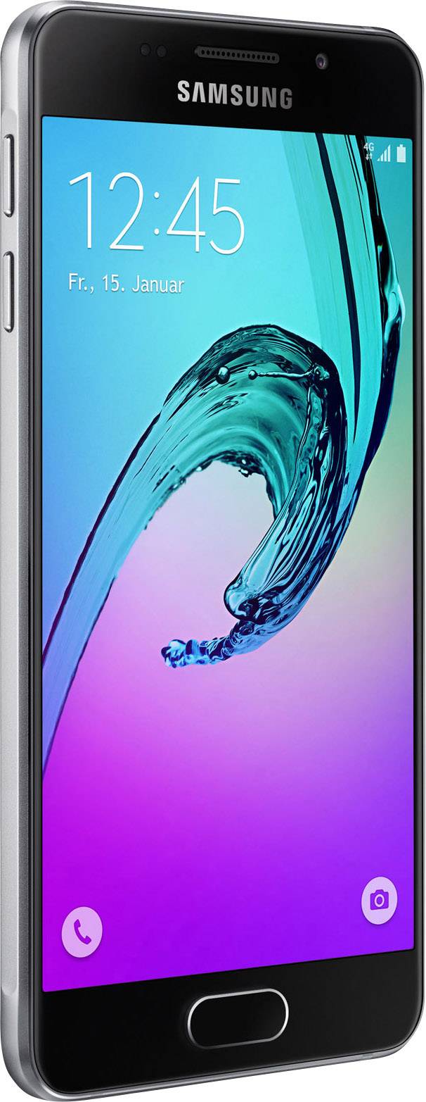 Samsung Galaxy A3 (2016) SM-A310F Smartphone 16 GB  () Schwarz Android™ 5.1 Lollipop Single-SIM