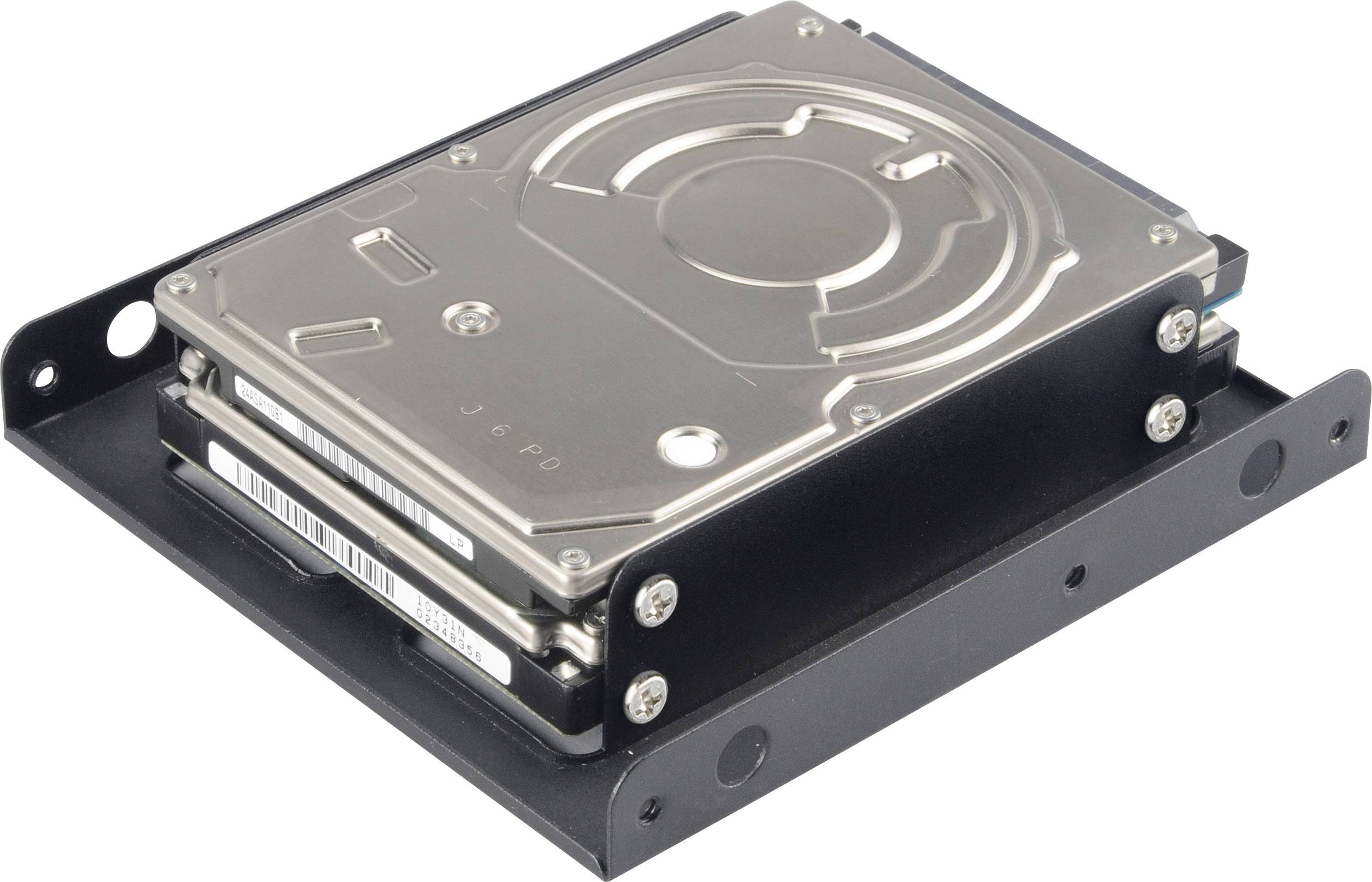 Renkforce AK-HDA-03M1B 3.5 Zoll (8.89 cm) Festplatten-Einbaurahmen HDD/SSD Anzahl Festplatten (max.): 2 x 2.5 Zoll