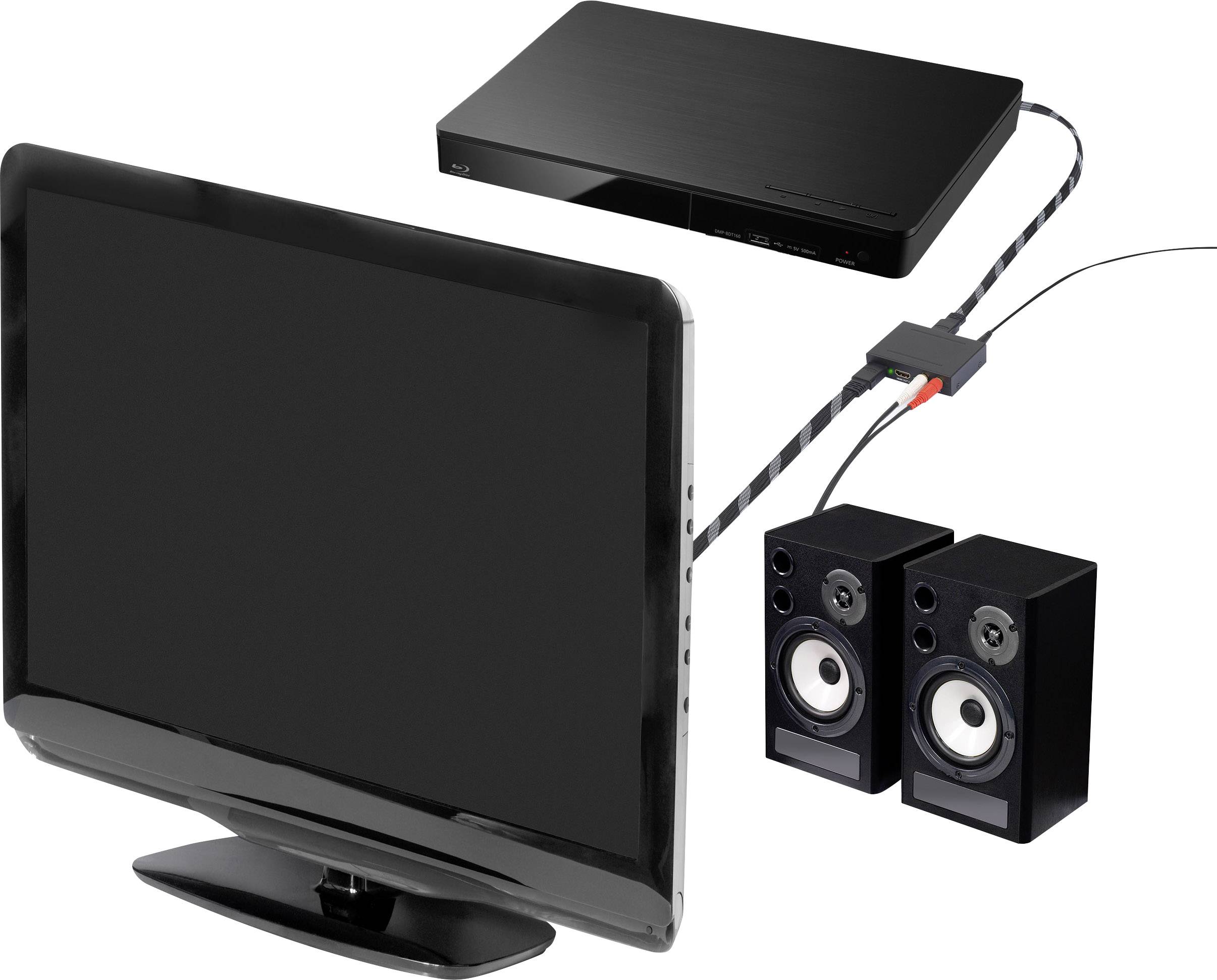 SpeaKa Professional Audio Extraktor SP-AE-HDCT-2P [HDMI - HDMI, Cinch, Toslink] 1920 x 1080 Pixel