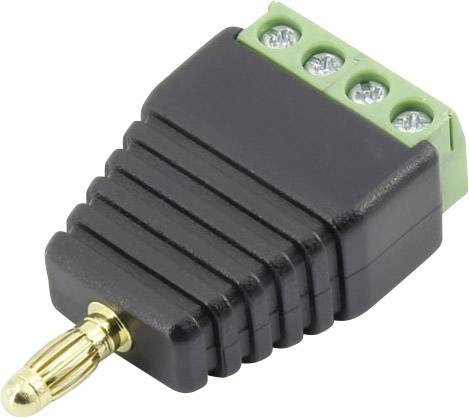 TRU COMPONENTS 93013c1125 Laborstecker Stecker, gerade Stift-Ø: 4mm Schwarz 1St.