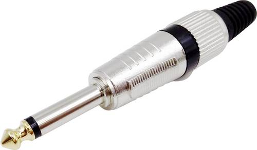 TRU COMPONENTS 1408826 Klinken-Steckverbinder 6.35 mm Stecker, gerade Polzahl: 2 Mono Silber