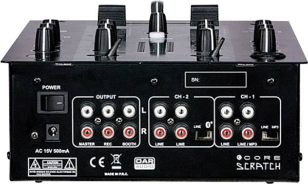 DAP Audio CORE SCRATCH 2-Kanal DJ Mixer