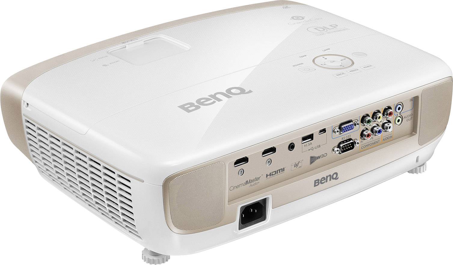BenQ Beamer W2000  DLP Helligkeit: 2000 lm 1920 x 1080 HDTV 15000 : 1 Weiß