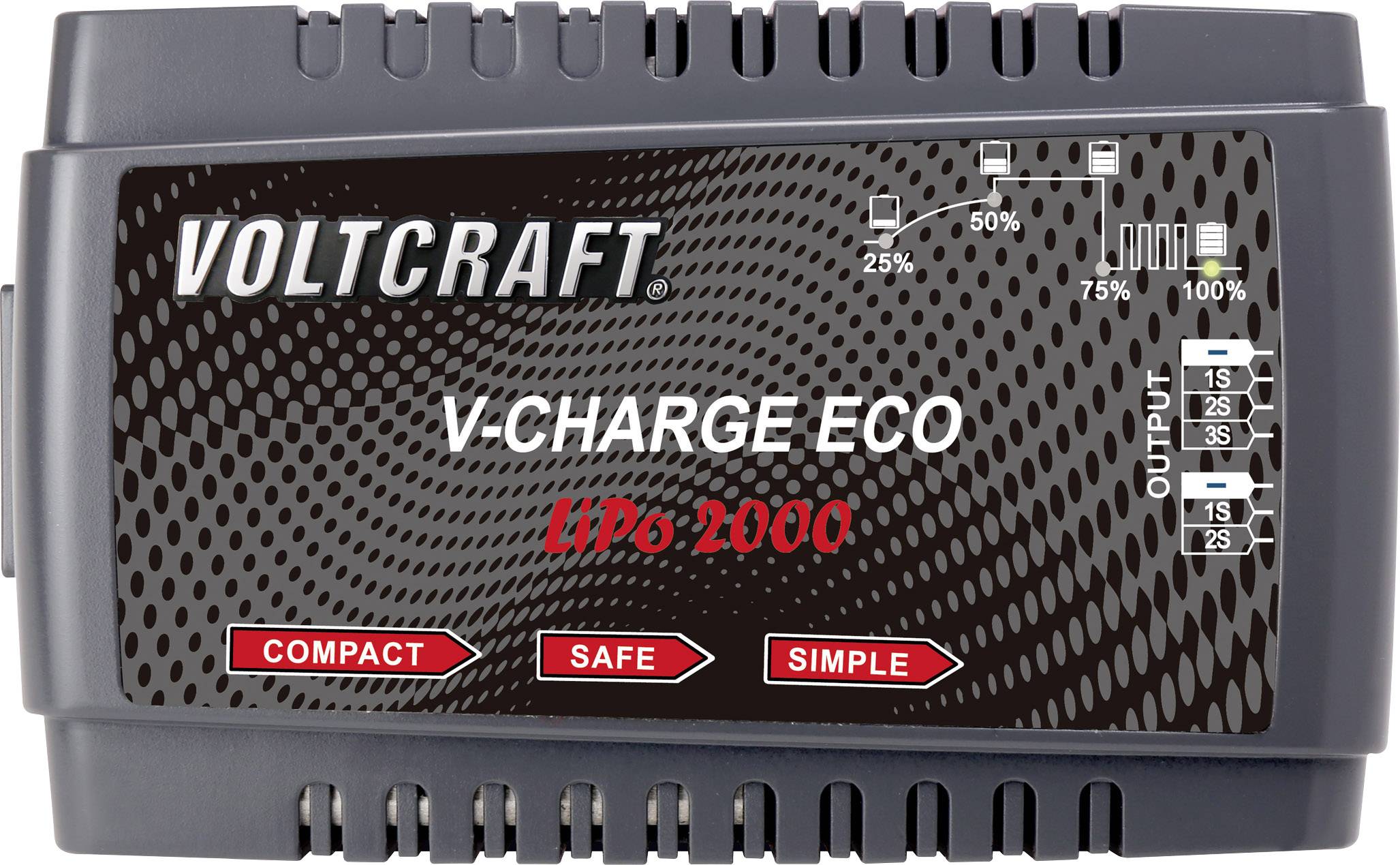 VOLTCRAFT V-Charge Eco LiPo 2000 Modellbau-Ladegerät 230 V 2 A LiPo