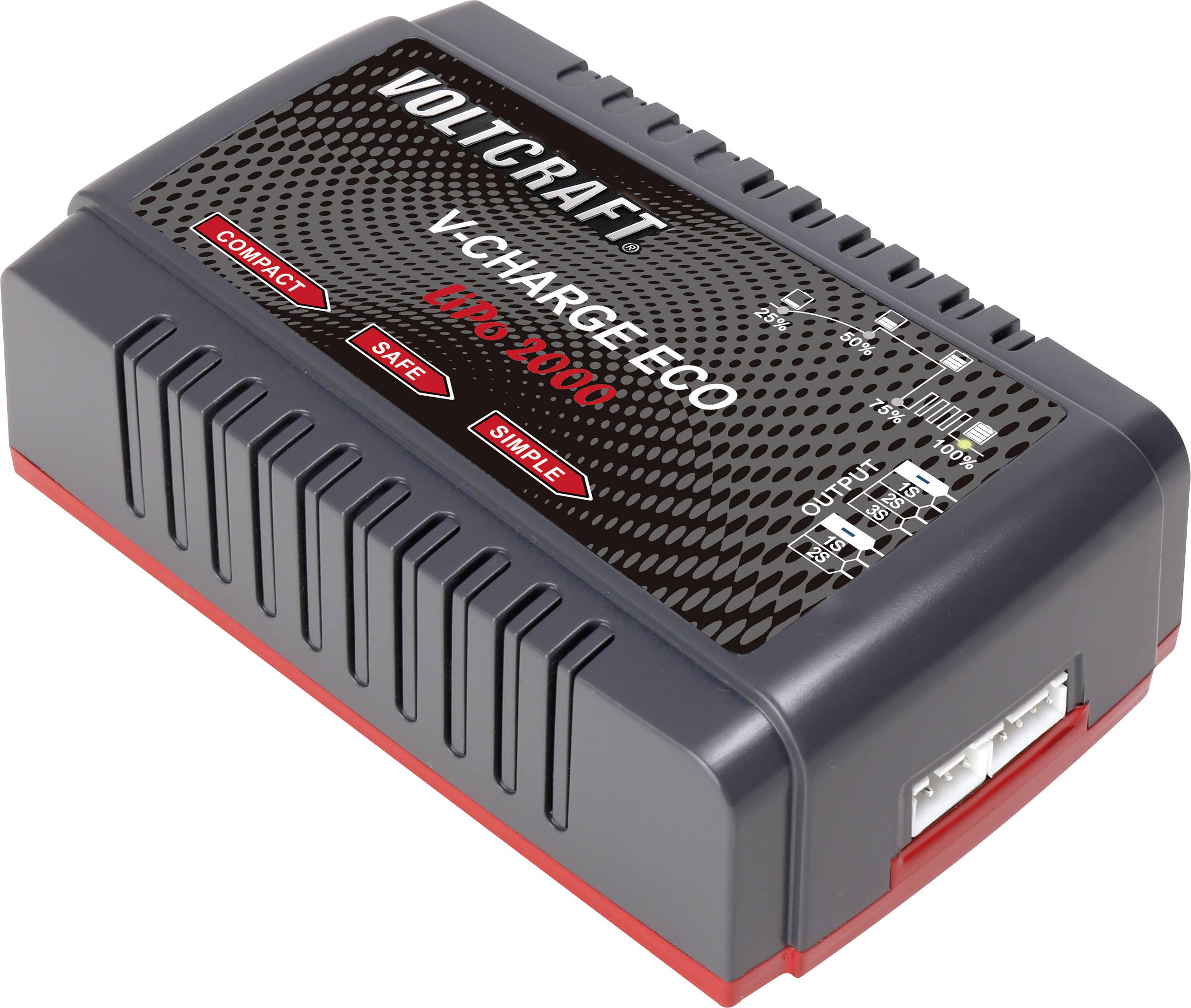 VOLTCRAFT V-Charge Eco LiPo 2000 Modellbau-Ladegerät 230 V 2 A LiPo