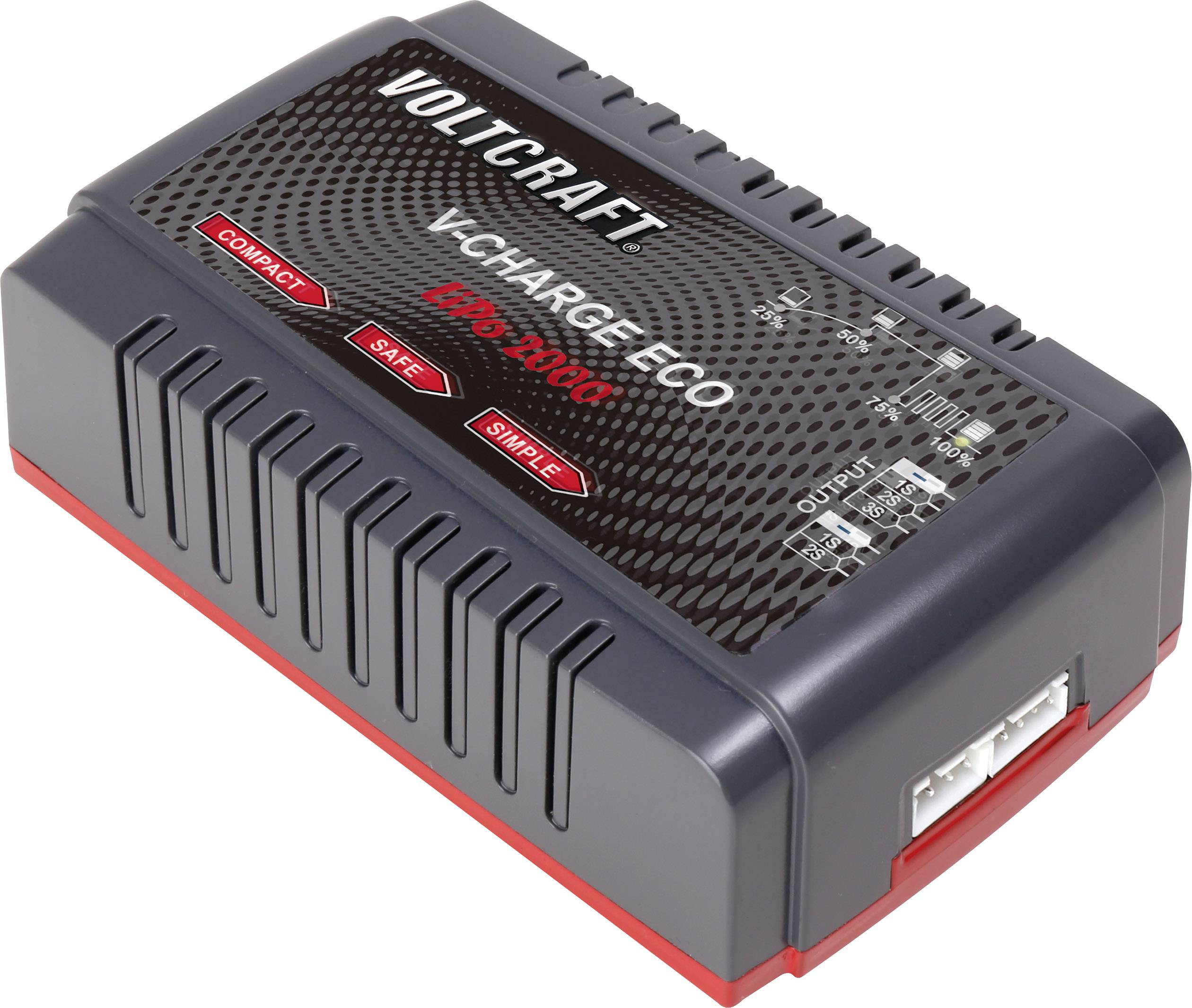 VOLTCRAFT V-Charge Eco LiPo 2000 Modellbau-Ladegerät 230 V 2 A LiPo
