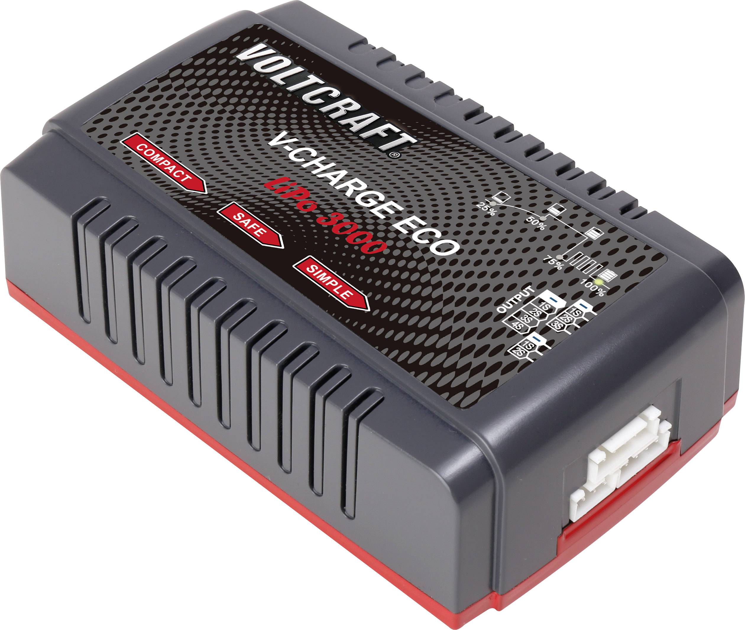 VOLTCRAFT V-Charge Eco LiPo 3000 Modellbau-Ladegerät 230V 3A LiPo