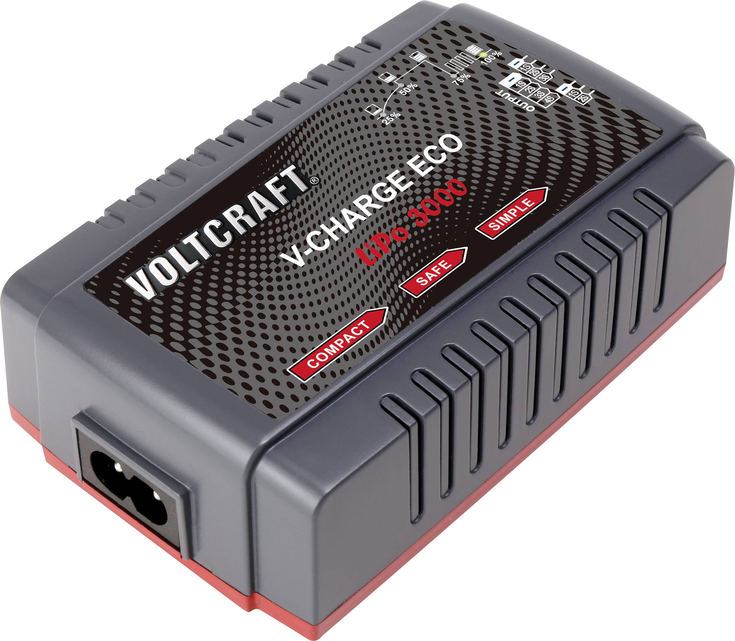 VOLTCRAFT V-Charge Eco LiPo 3000 Modellbau-Ladegerät 230V 3A LiPo