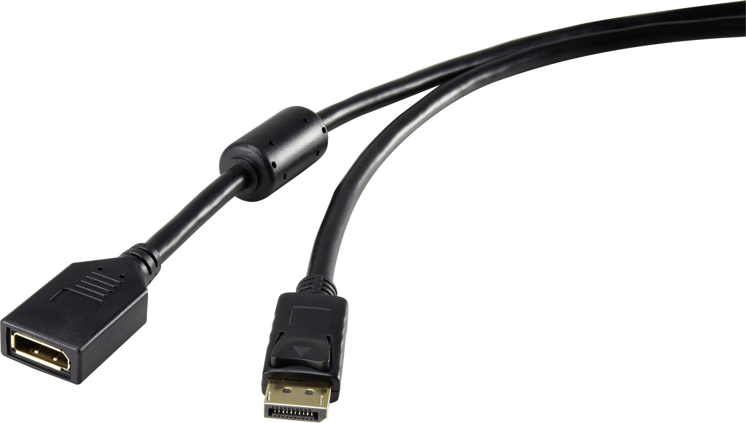 Renkforce DisplayPort Verlängerungskabel DisplayPort Stecker, DisplayPort Buchse 1.80m Schwarz RF-4229025 vergoldete