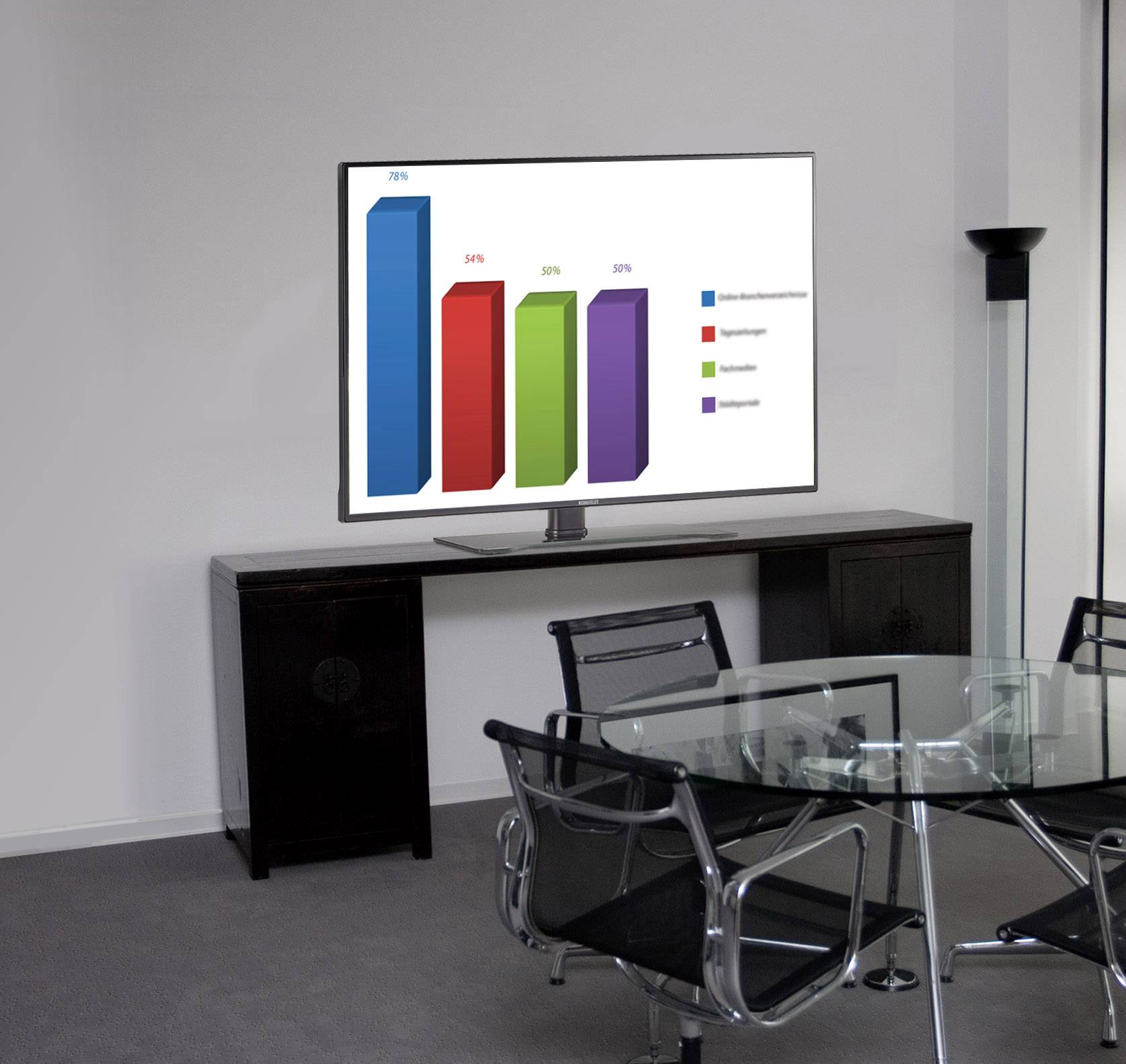 SpeaKa Professional SP-TT-01 TV-Standfuß Höhenverstellbar 61cm (24") - 106,7cm (42") Starr