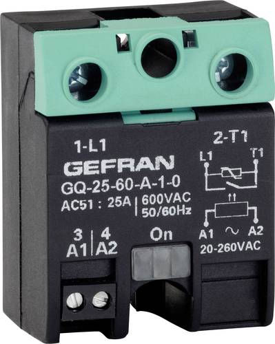 Gefran Halbleiterrelais GQ-25-60-D-1-3 Last-Strom (max.): 25A Schaltspannung (max.): 600 V/AC Nullsp