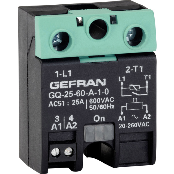 Gefran Halbleiterrelais GQ-50-60-D-1-3 50A Schaltspannung (max.): 600 V/AC Nullspannungsschaltend 1St.