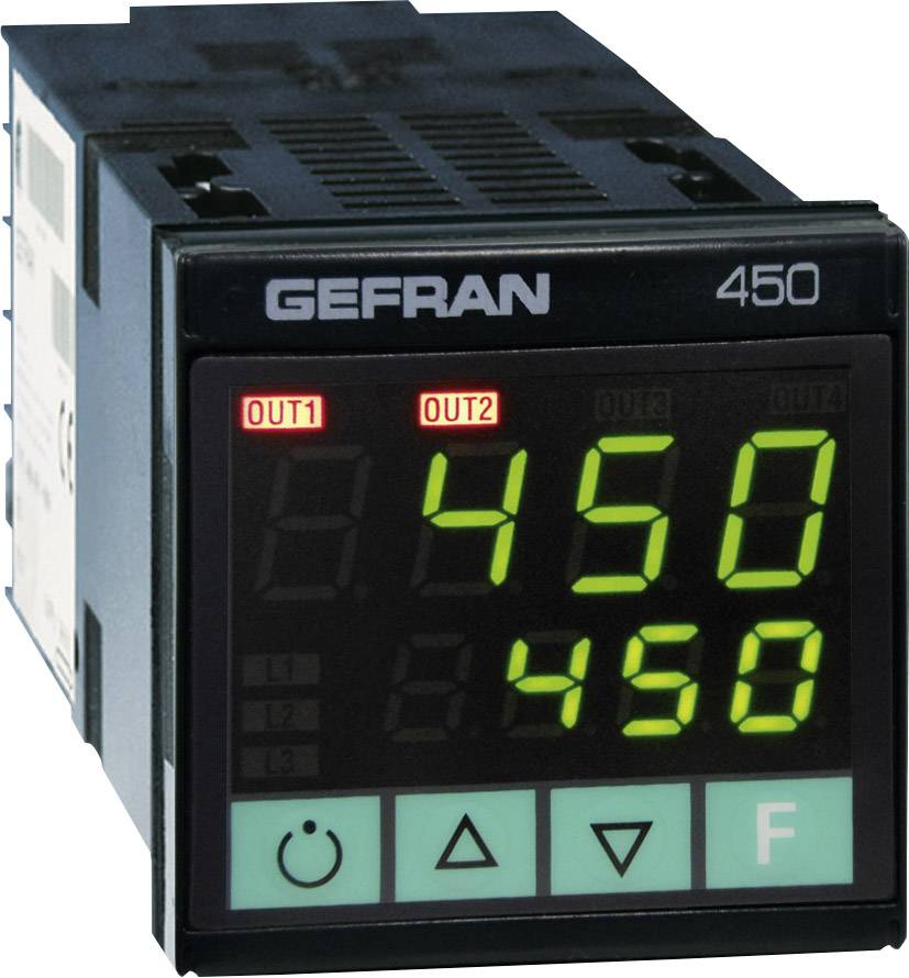 Gefran 450-D-R-1 Temperaturregler J, K, R, S, T, B, E, N, Pt100 -200 bis 600°C Relais 5 A, Transistor (B x H) 48mm x 48mm