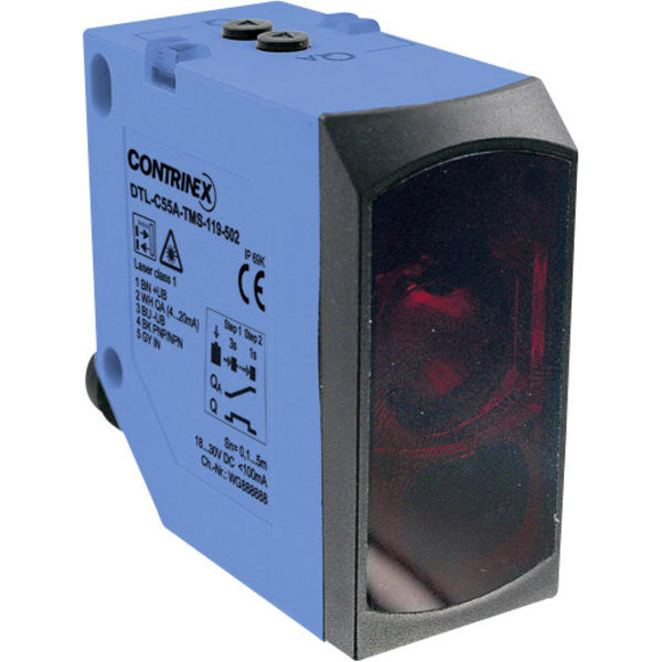 Contrinex DTL-C55PA-TMS-619-506 Laser-Distanz-Sensor 1 St. Reichweite max. (im Freifeld): 5000mm (B x H) 23mm x 50mm