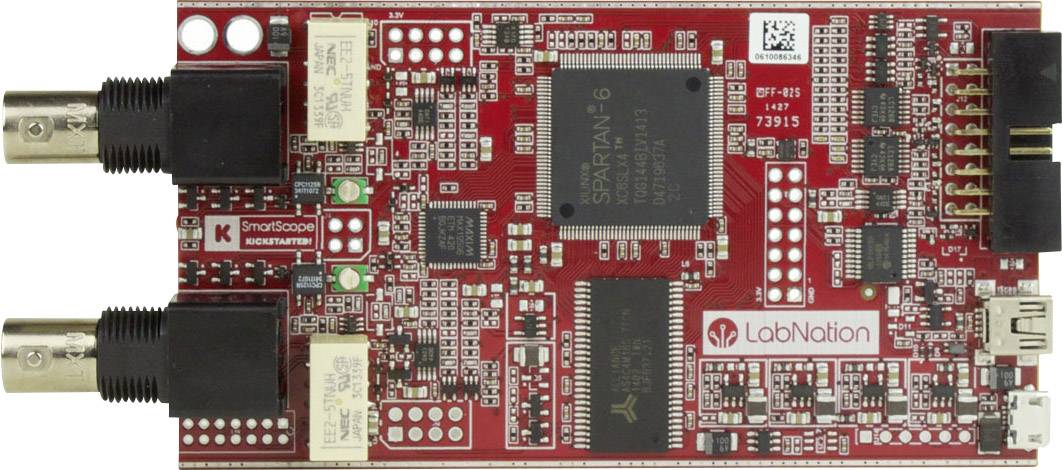LabNation Smartscope USB-Oszilloskop 30MHz 10-Kanal 100 MSa/s 4 Mpts 8 Bit Digital-Speicher (DSO), Funktionsgenerator