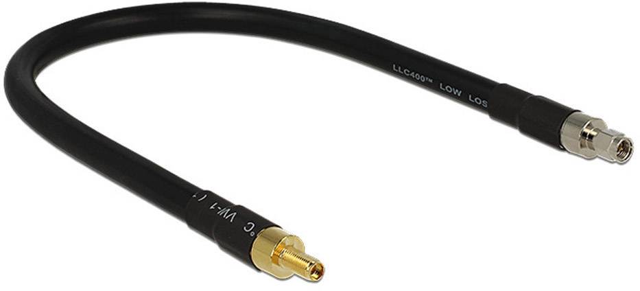 Delock WLAN-Antennen Anschlusskabel [1x SMA-Stecker - 1x SMA-Buchse] 0.40 m Schwarz